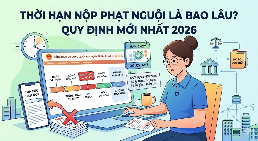 Thời hạn nộp phạt nguội là bao lâu? Quy định mới nhất 2026